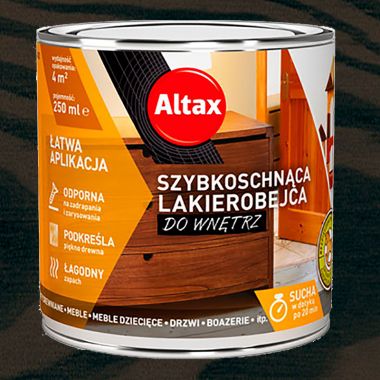 Фото Лак-морилка быстросохнущая ALTAX Венге 250мл 50830-21-000025 в интернет-магазине ToolHaus.ru