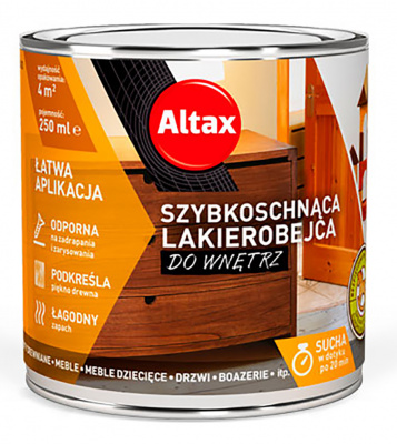 Фото Лак-морилка быстросохнущая ALTAX Серый 250мл 50830-35-000025 в интернет-магазине ToolHaus.ru
