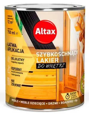 Фото Быстросохнущий лак для внутренней отделки ALTAX 750мл 50824-00-000075 в интернет-магазине ToolHaus.ru